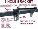 KEEL POLYURETHINE ROLLERS WITH END CAPS & EXTENDED HEAVY DUTY BRACKET