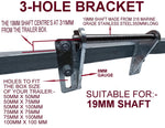 Keel Roller Super Heavy-Duty 3 Hole Bracket For Boat Trailers With 16mm Shaft.