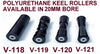 KEEL ROLLER POLYURATHANE + 6 HOLE BRACKET+ END CAPS +19MM HEX BOLT FOR BOAT TRAILER