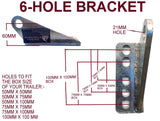 KEEL ROLLER POLYURATHANE + 6 HOLE BRACKET+ END CAPS +19MM HEX BOLT FOR BOAT TRAILER