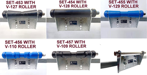 KEEL ROLLERS-300MM  POLYURETHANE ROLLER WITH BRACKET + 2 X END CAPS +19MM HEX BOLT