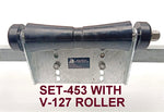 KEEL ROLLERS-300MM  POLYURETHANE ROLLER WITH BRACKET + 2 X END CAPS +19MM HEX BOLT