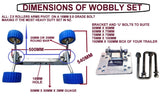 WOBBLE ASSEMBLY - SUPER HEAVY DUTY-2 X QUAD + 2 X DUAL FOR BOAT TRAILERS