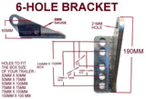 KEEL ROLLER WITH POLYURETHANE ROLLER AND 6-HOLE BRACKET + 2 X END CAP +19MM BOLT