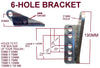 KEEL ROLLER WITH POLYURETHANE ROLLER AND 6-HOLE BRACKET + 2 X END CAP +19MM BOLT