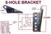 KEEL ROLLER WITH POLYURETHANE ROLLER AND 6-HOLE BRACKET + 2 X END CAP +19MM BOLT