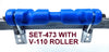 KEEL ROLLER WITH POLYURETHANE ROLLER AND 6-HOLE BRACKET + 2 X END CAP +19MM BOLT