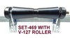 KEEL ROLLER WITH POLYURETHANE ROLLER AND 6-HOLE BRACKET + 2 X END CAP +19MM BOLT