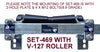 KEEL ROLLER WITH POLYURETHANE ROLLER AND 6-HOLE BRACKET + 2 X END CAP +19MM BOLT