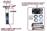 WOBBLE ROLLER DUAL  ASSEMBLY WITH ROLLER ARM FOR BOAT TRAILERS