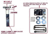 WOBBLE ROLLER DUAL  ASSEMBLY WITH ROLLER ARM FOR BOAT TRAILERS