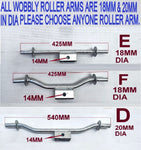 WOBBLE ROLLER DUAL  ASSEMBLY WITH ROLLER ARM FOR BOAT TRAILERS