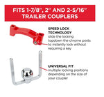 TRAILER COUPLING LOCK TO SUIT 50MM, 1 7/8' & 2' COUPLING
