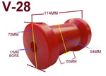 KEEL POLYURETHANE ROLLES SIZE-102MM TO 114MM FOR BOAT TRAILERS WITH'"C BRACKETS