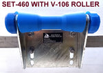 KEEL ROLLER- 200MM  POLYETHYLENE + BRACKET+'U' BOLT+ 2 X END CAPS +19MM HEX BOLT
