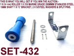KEEL ROLLER- 200MM  POLYETHYLENE BOAT ROLLERS + 'C' BRACKET + 19MM SHAFT