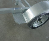 MUDGUARD-GALVANISED STEEL FOR SINGLE AXLE + NON SKID STEP TO SUIT 13"& 14" WHEELS
