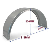 MUDGUARD-GALVANISED STEEL FOR SINGLE AXLE + NON SKID STEP TO SUIT 13"& 14" WHEELS