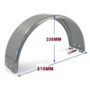 MUDGUARD-GALVANISED STEEL FOR SINGLE AXLE + NON SKID STEP TO SUIT 13"& 14" WHEELS