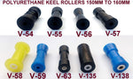 KEEL ROLLERS FOR BOAT TRAILER --150MM TO 158MM POLYURETHANE ROLLERS