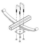 ‘U’ BOLTS SQUAR & FISH PLATE FOR LEAF SPRING BOAT TRAILERS