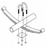‘U’ BOLTS ROUND & FISH PLATE FOR LEAF SPRING BOAT TRAILERS