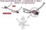 ‘U’ BOLTS SQUAR & FISH PLATE FOR LEAF SPRING BOAT TRAILERS