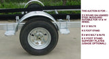 MUDGUARD-GALVANISED STEEL FOR SINGLE AXLE + NON SKID STEP TO SUIT 13"& 14" WHEELS
