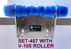 KEEL ROLLER- 200MM + BRACKET+'U' BOLT+ 2 X FULL COVER END CAPS +19MM HEX BOLT