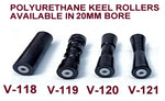 KEEL ROLLER- 200MM + 'C' BRACKET+ 2 X FULL COVER END CAPS +19MM HEX BOLT