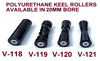 KEEL ROLLER- 200MM + 'C' BRACKET+ 2 X FULL COVER END CAPS +19MM HEX BOLT
