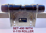 KEEL ROLLER SUPER HEAVY DUTY BRACKET+POLYURETHINE ROLLERS+END CAPS +16MM OR 19MM SHAFTS FOR BOATTRAILERS
