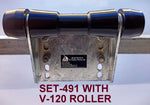KEEL ROLLER SUPER HEAVY DUTY BRACKET+POLYURETHINE ROLLERS+END CAPS +16MM OR 19MM SHAFTS FOR BOATTRAILERS