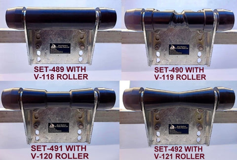 KEEL ROLLER SUPER HEAVY DUTY BRACKET+POLYURETHINE ROLLERS+END CAPS +16MM OR 19MM SHAFTS FOR BOATTRAILERS