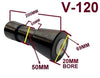 KEEL ROLLER- 200MM + 'C' BRACKET+ 2 X FULL COVER END CAPS +19MM HEX BOLT