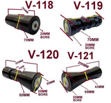 KEEL ROLLER- 200MM + 'C' BRACKET+ 2 X FULL COVER END CAPS +19MM HEX BOLT