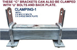 KEEL ROLLER- 200MM + 'C' BRACKET+ 2 X FULL COVER END CAPS +19MM HEX BOLT