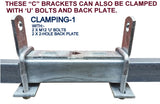 KEEL POLYETHYLENE ROLLER- 200MM + BRACKET+2 X FULL COVER END CAPS +19MM HEX BOLT