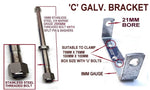 KEEL ROLLER- 200MM + 'C' BRACKET+ 2 X FULL COVER END CAPS +19MM HEX BOLT