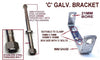 KEEL ROLLER- 200MM + 'C' BRACKET+ 2 X FULL COVER END CAPS +19MM HEX BOLT