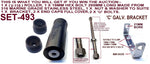 KEEL ROLLER- 200MM + 'C' BRACKET+ 2 X FULL COVER END CAPS +19MM HEX BOLT