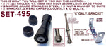 KEEL ROLLER- 200MM + 'C' BRACKET+ 2 X FULL COVER END CAPS +19MM HEX BOLT