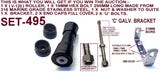 KEEL ROLLER- 200MM + 'C' BRACKET+ 2 X FULL COVER END CAPS +19MM HEX BOLT