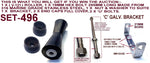 KEEL ROLLER- 200MM + 'C' BRACKET+ 2 X FULL COVER END CAPS +19MM HEX BOLT