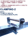 KEEL ROLLER- 200MM + 'C' BRACKET+ 2 X FULL COVER END CAPS +19MM HEX BOLT