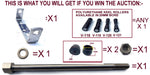 KEEL ROLLER- 200MM + 'C' BRACKET+ 2 X FULL COVER END CAPS +19MM HEX BOLT
