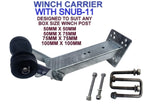 BOAT TRAILER WINCH CARRIER HEADS FOR WINCH POST WITH S/STEEL HEX BOLT