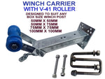 BOAT TRAILER WINCH CARRIER HEADS FOR WINCH POST WITH S/STEEL HEX BOLT