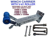 BOAT TRAILER WINCH CARRIER HEADS FOR WINCH POST WITH S/STEEL HEX BOLT