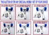 WOBBLY ROLLER SUPER HEAVY DUTY SETS FOR BOAT TRAILERS WITH BLUE WOBBLE ROLLERS.